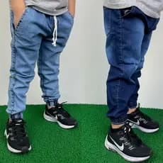Kit 2 Calças Jogger Bebê Infantil Juvenil - Calça de criança jeans apertada da moda 2 ao 16