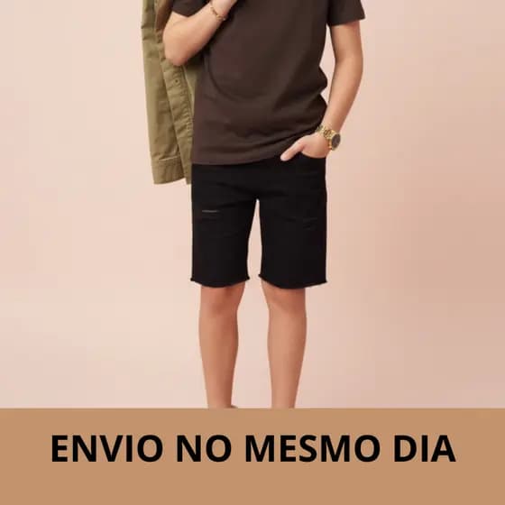 Bermuda Jeans rasgada infantil masculina juvenil de menino 2 ao 16