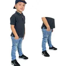Kit 3 Calças Jeans Skinny Infantil masculino Juvenil da moda 2 ao 16