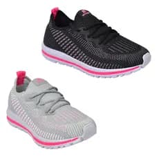 Kit 2 pares Tênis Feminino Olimp Caminhada Academia Corrida Treino Escola Trabalho Leve Macio Confortável