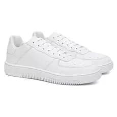 TÊNIS CASUAL BRANCO E PRETO UNISSEX ESTILO DIA DIA CONFORTO CLASSICO