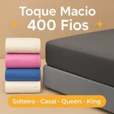 Lençol Avulso Premium 400 Fios com Elástico Toque Macio e Ajuste Perfeito