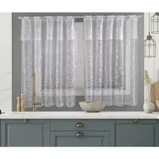 Cortina Janela Cozinha em Renda 2,50 X 1,20 Design Elegante
