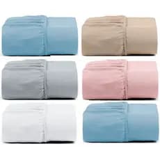 Kit 3 Lençol Avulso Casal Cama Box Com Elástico 100% Poliéster Cores Sortidas