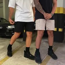 Bermuda Cargo Masculina Curta Streetwear casual Short Sarja Bolsos Laterais