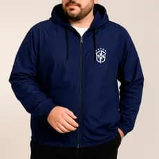 Jaqueta Plus Size Corta Vento Brasil Seleção Copa G1 ao G4 Com Capuz Zíper Leve Resistente Vento e Chuva