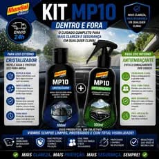 Kit Antiembaçante + Cristalizador de Vidros Interno Externo Para Carros Banheiros Espelhos e Janelas