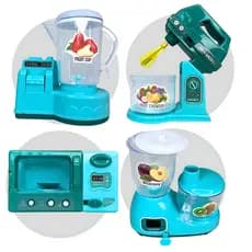 Kit Cozinha Infantil De Brinquedo Azul Presente De Natal Brinquedo Menino