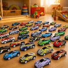 Carro 12 Carrinhos De Brinquedo De Ferro Infantil Colorido Fricção Carro Infantil Criança