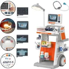 Kit Dentista De Brinquedo 30 Peças c/ Luz e Som Kit Medico Infantil Criança Presente Natal