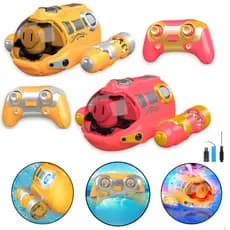 Brinquedo Submarino de Controle Remoto Infantil Luz Presente Natal Brinquedo De Água Piscina Praia