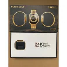 Relógio inteligente de tela super cheia de ouro Bluetooth chamada pulseira esportiva Função NCF HD tela de toque completa relógio esportivo versão dourada, relógio funcional de bússola de chamada Bluetooth