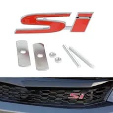 3d Frente De Metal Grille Grill Emblema Emblema Decalques Si Para Honda Civic Accord Rsx