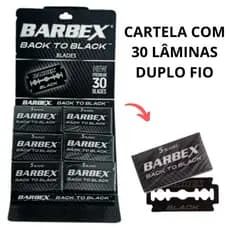 Cartela Com 30 Lâminas Kindi Para Navalha Uso Profissional Top
