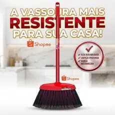 Kit com 2 Vassouras Madri Com Cabo 120cm Condor Original Limpeza Multiuso Direto da Fábrica