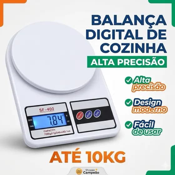 Balança Cozinha Digital 10kg