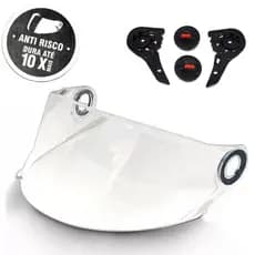 TSF | Viseira antirisco Cristal capacete LS2 FF358, FF396 + Reparo fixador lateral completo