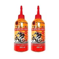 2 Óleo Lubrificante Tectire Tec-50 Bio Cera Bike - 120ml