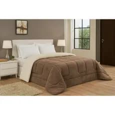 Coberdrom Casal Queen Sherpa Edredrom Pele de Carneiro 2,40m x 2,20m