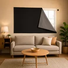 Cortina Painel Blackout Com Velcro Autocolante Para Sala Quarto Cozinha Escritório Veda 100% a Luz