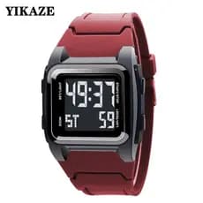 Relógio De Pulso YIKAZE Digital Masculino 50M À Prova D'água Esportivo Retro Multifuncional Militar LED Para Presentes Masculinos