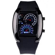 Relógio De Pulso De Quartzo Da Moda Masculina Esportes Aviação LED Eletrônico Ventilador Painel De Corrida Criativo Masc