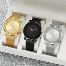 Relógio De Quartzo De Luxo Para Homens Ultra Fino Minimalista À Prova Dwaterproof Água Bussiness Pulso Aço Inoxidável Si