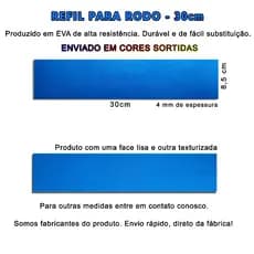 Refil de EVA Borracha Para Reposição De Rodo - 30 x 8,5 cm - Kit com 02 unidades