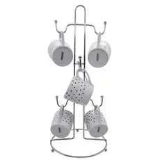 Suporte Porta Xicaras para 6 Xicaras Inox Reforçado