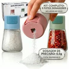 Porta condimento vidro kit 3pçs 180ml potes tempero cozinha frasco especiarias porta tempero dosador