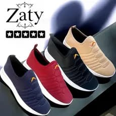 Tênis Feminino Calce Fácil Slip On Flexível Ortopédico Caminhada Antiderrapante Unissex