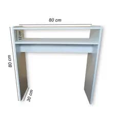 Mesa Manicure Mdf Branco 80x80x30 Unha de gel Alongamento Grande