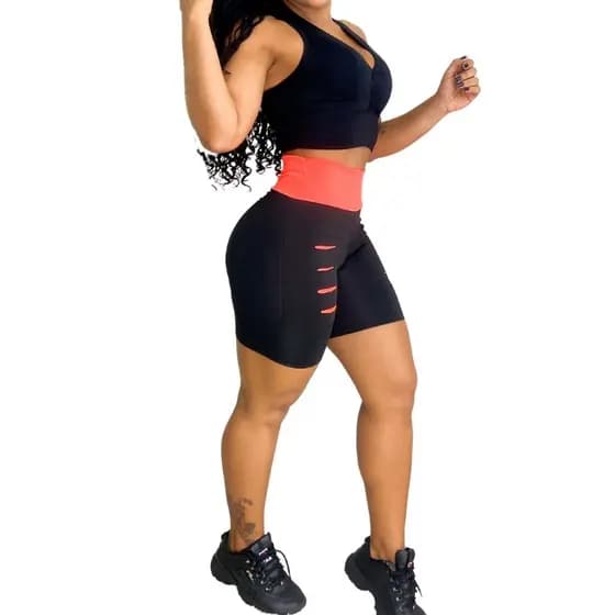Short Leg legging  Academia Treino Corrida Beach Tenis Crossfitt Ciclista