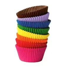 Kit 12 Formas em Silicone Mini Cupcake Bolo Muffin 100% Silicone Assadeira Forma para CupCake com 12 Peças