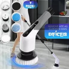 MOP Giratório 7 em 1 Recarregável BIVOLT Esfregão Escova De Limpeza 360° Vassoura Elétrica