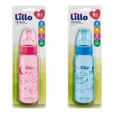Mamadeira Lillo Divertida Silicone Antivazamento 240ml 6 Meses com Medidor