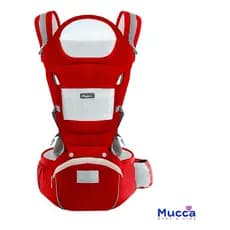 Canguru Elegance 7 Posições Para Passeio com Bebê Mucca Ergonômico Cor:Vermelho