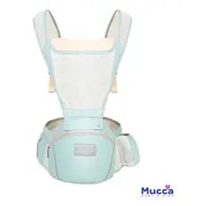 Canguru Ergonômico Carregador de Bebê de Passeio Confort Cool Mucca Verde Água