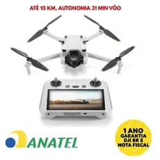Drone Dji Mini 3 Standard Controle Remoto Com Tela Br DJI047 Homologado Anatel Garantia 1 Ano 10 Km