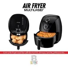 Fritadeira Air Fryer Panela Sem Óleo Multilaser 127V 1500W Até 200 Graus