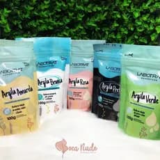 Argila em Pó 100 gramas Amarela/ Branca/ Rosa/ Preta/ Verde - Labotrat