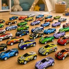 Carro 12 Carrinhos De Ferro Brinquedo Infantil Colorido Para Crianças Carro De Brinquedo
