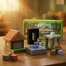 Kit 100 Blocos Magnéticos De Brinquedo Estilo Blocos De Construção Monta Monta Educativo