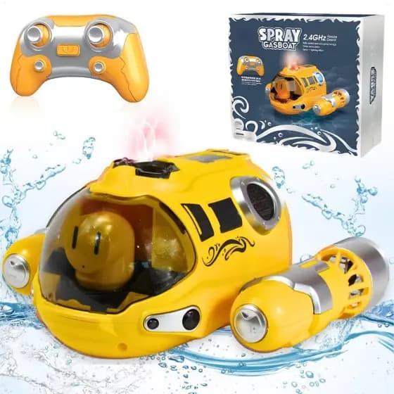 Brinquedo Submarino Controle Remoto Infantil Luz Presente Natal Brinquedo Água Piscina Praia Verão