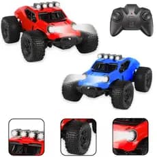 Carro de Controle Remoto Com Luz De Led Off Road 4x4 Brinquedo Bateria Recarregável Carrinho Infantil