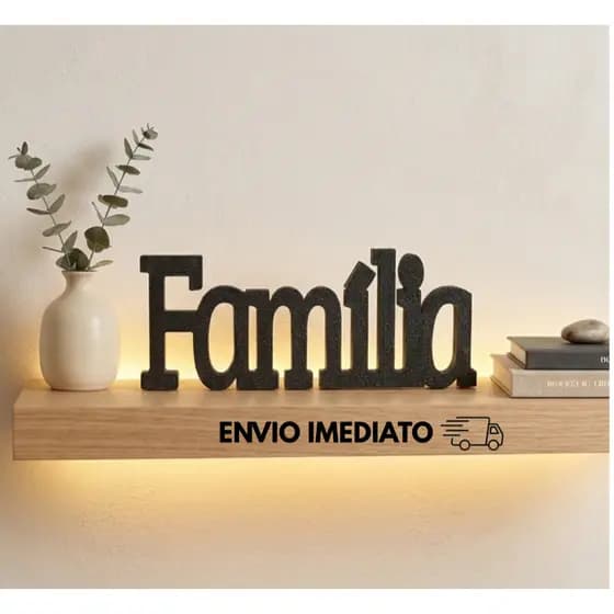 Letreiro 3D Família Placa Decorativa Decoração