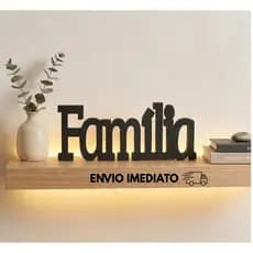Letreiro 3D Família Placa Decorativa Decoração