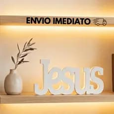 Jesus Palavra Decorativa Decoração Texto 3D Letreiro