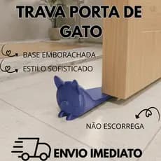 Suporte Trava Porta Gatinho Aparador Cunha Calço Peso de Porta Divertido