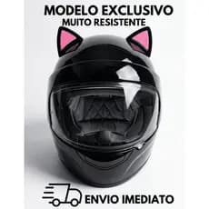 Orelha De Gato Para Capacete Moto Bike Fixar Capacete Dupla Face